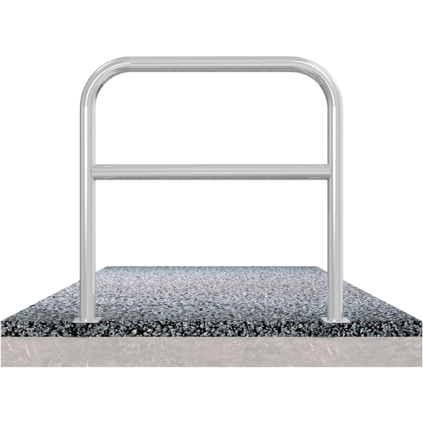 Hoop of steel tube |  60 x 2,5 mm | with cross bar | to be fixed by plugs | total width: 1000 mm | total height: 1000 mm | hot-dip galvanized